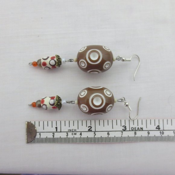 New Groovy 60s Look Hand Crafted Dangle Earrings - Picture 4 of 6